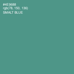 #4E9688 - Smalt Blue Color Image